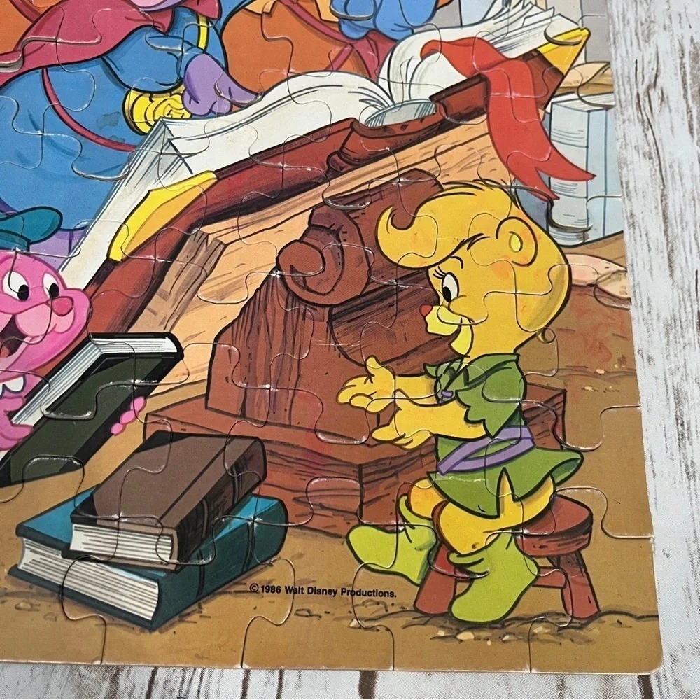 Vintage 1985 Walt Disney Gummi‎ Bears 65 Piece Jigsaw Puzzle Golden Complete